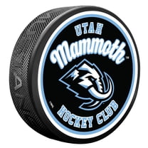 Utah Mammoth Retro Script Hockey Puck