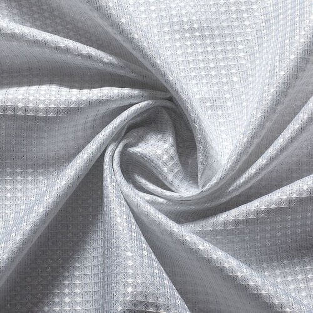 Dainty Home Lurex Waffle Polyester Shower Curtain, 70 x 72, White