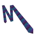 thumbnail image 4 of Naloa Purple and Green Glitter Print Solid Color Tie Formal Necktie for Men，Suitable for business, daily life, work, 4 of 5