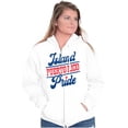 thumbnail image 4 of Island Puerto Rican Pride Se Levanta Unisex Fleece Graphic Zip Up Hoodie Brisco Brands 2X, 4 of 5