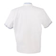 thumbnail image 3 of Hombres Mujeres Chefs Cook Cocina Chaqueta de Manga Corta Uniforme de Cocina Corto , Azul, XXXL, 3 of 8