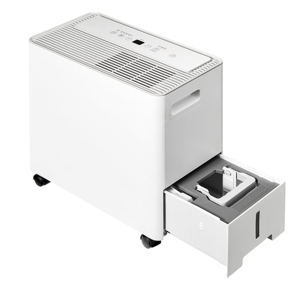 Restored Midea Dehumidifier, 22 Pint, Up To 1,500 Sq Ft, Programmable Timer, Wi-Fi and Alexa, White