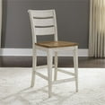 thumbnail image 1 of Farmhouse Reimagined White Ladder Back Counter Chair (RTA), 1 of 3