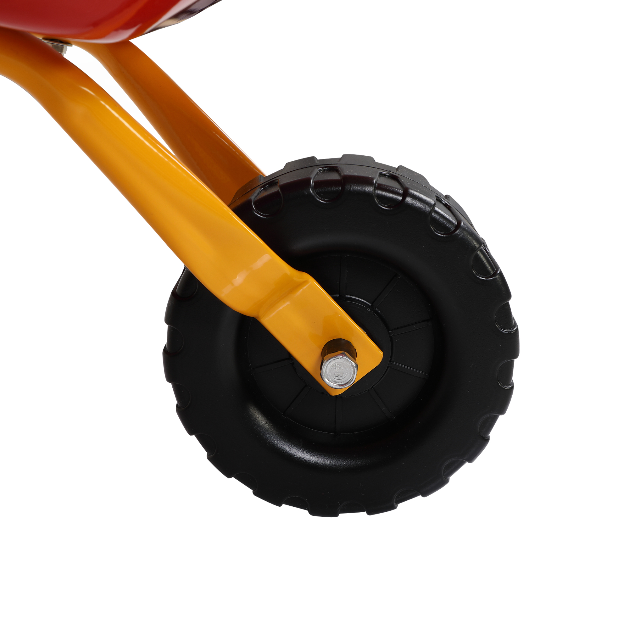 Veryke Kids Wheelbarrow, Outdoor Kids Toy Wheelbarrow w/Steel Tray and Rubber Hand Grips, Red - image 5 of 8