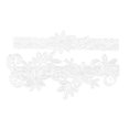 thumbnail image 1 of 2PCS Western Wedding Bride Garter Lace Flower Bride's Foot Decor Floral Ornaments (White), 1 of 4