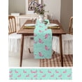 thumbnail image 6 of Table Runner 70 Inch Long - Summer Pink FlamingoDecorative Table Scarf,White Polka Dots on GreenDining Table Runners for Wedding Party Kitchen Dining Tables, 6 of 7
