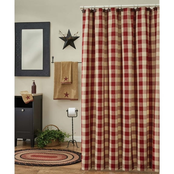 Park Designs Wicklow Shower Curtain - Garnet