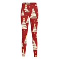 thumbnail image 2 of Leggings Gibobby Cintura Alta Estampado navideño Para Mujer Rojo XL, 2 of 4