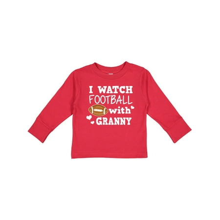

Inktastic I Watch Football with My Granny Gift Toddler Boy Girl Long Sleeve T-Shirt