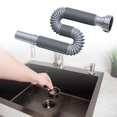 thumbnail image 4 of Side Discharges Sink Drain Pipe Sink Sewer Tube Odor Proof Kitchen Sink Drainages, 4 of 9