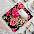 thumbnail image 2 of Alfombrilla de ratón con diseño de leopardo rosa pequeño: base de goma antideslizante, fácil deslizamiento, superficie cómoda, materiales duraderos, portátil y con un diseño moderno y, 2 of 7