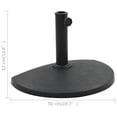 thumbnail image 4 of vidaXL Base de Parasol Demi-Ronde Polyrésine 9 kg Noir, 4 of 4