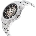 thumbnail image 2 of 96A170 Men's Black and Silver Skeleton Dial Steel Bracelet Automatic Watch, 2 of 4