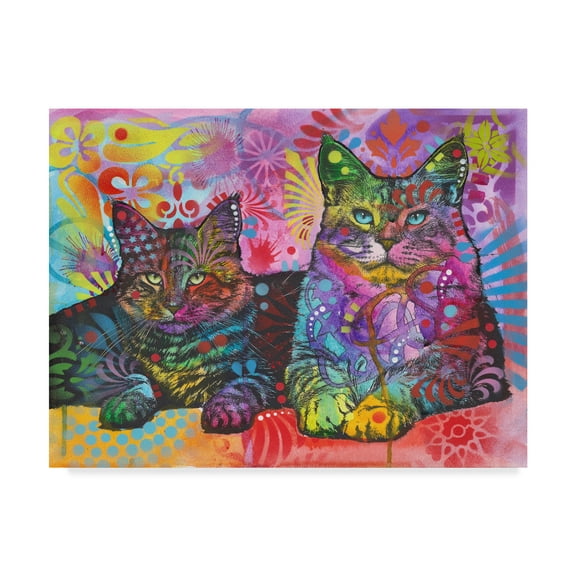 Trademark Fine Art '2 Cats' Canvas Art by Dean Russo