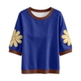thumbnail image 3 of Posijego 3/4 Sleeve Sweatshirts for Women Oversized Sweatshirt Crew Neck Summer Casual Pullover Sweatshirt Fall Tops, 3 of 8