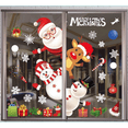 thumbnail image 3 of Pegatinas de ventana de copo de nieve de Navidad para vidrio, calcomanías de Navidad decoraciones vacaciones copo de nieve Santa Claus Reno calcomanías para fiesta Vhermosa 2034535-2, 3 of 8