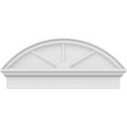 thumbnail image 3 of Ekena Millwork 34"W x 15-3/8"H x 2-3/4"P Segment Arch 3 Spoke Architectural Grade PVC Combination Pediment, 3 of 7
