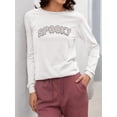 thumbnail image 2 of Creepy Dripping Font Halloween Graphic - Women's Long Sleeve, 2 of 4
