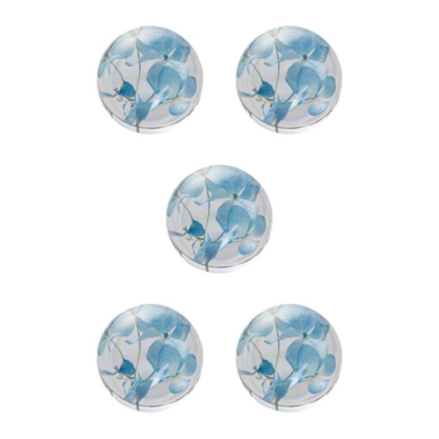VONKY Resin Crystal Ball Enhancing Energy In Space Easily Portable Flower Crystal Ball Hydrangea blue 8cm 5Set