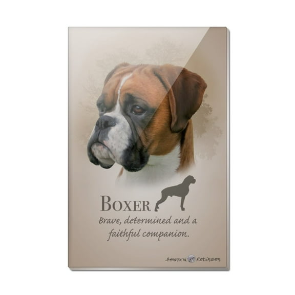 Boxer Dog Breed Rectangle Acrylic Fridge Refrigerator Magnet