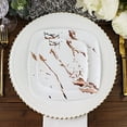 thumbnail image 6 of Balsa Circle 10 White Rose Gold Metallic Marble Square Disposable Salad Dinner Plastic Plates Party Events Tableware, 6 of 8