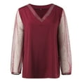 thumbnail image 4 of Tops for Women Trendy Oversized Tee Shirts Women Loose Top Medium Long Sleeve Shirt Athletic T Shirt Woman Half Shirts Fit Stretch Long Sleeve Winter Little Pocket Tunics Running L, 4 of 7