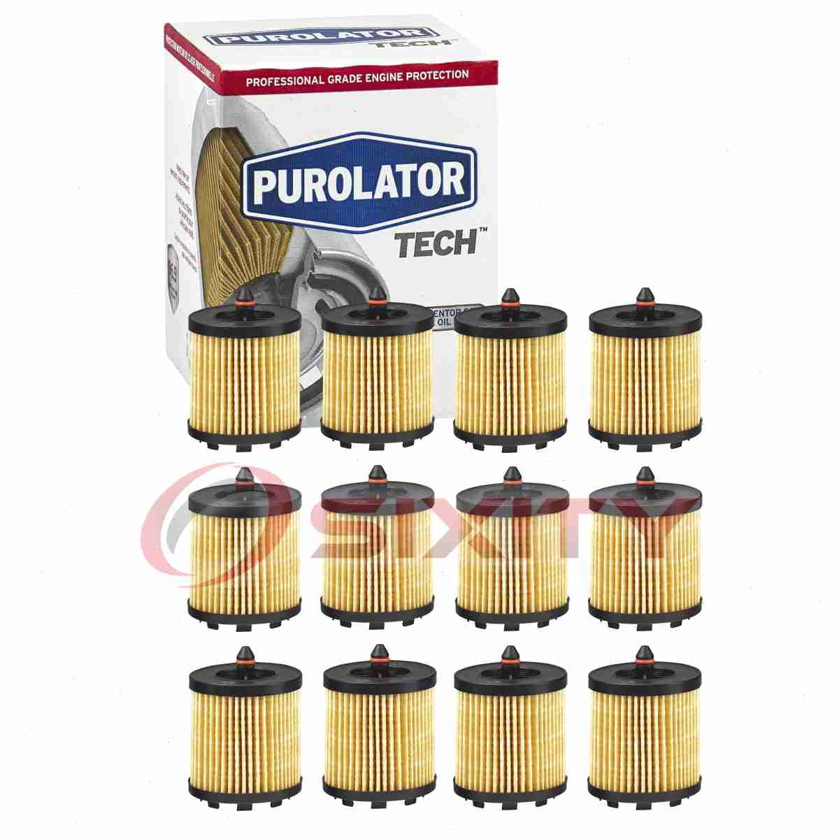 12 pc Purolator TECH TL15436 Engine Oil Filters for 041-0810 12575810 12579143 12580254 12605565 12605566 19168267 19260345 21018801 22685727 24460713 27082 27082MP 37082 47082 5 650 329 5 650 331 5