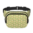 thumbnail image 1 of Fotbe Cartoon Fox 2 Cangurera Cuadrada con Estampado de Doble Capa, Bolsa de Cintura Ajustable Mini para Hombres y Mujeres, 1 of 9