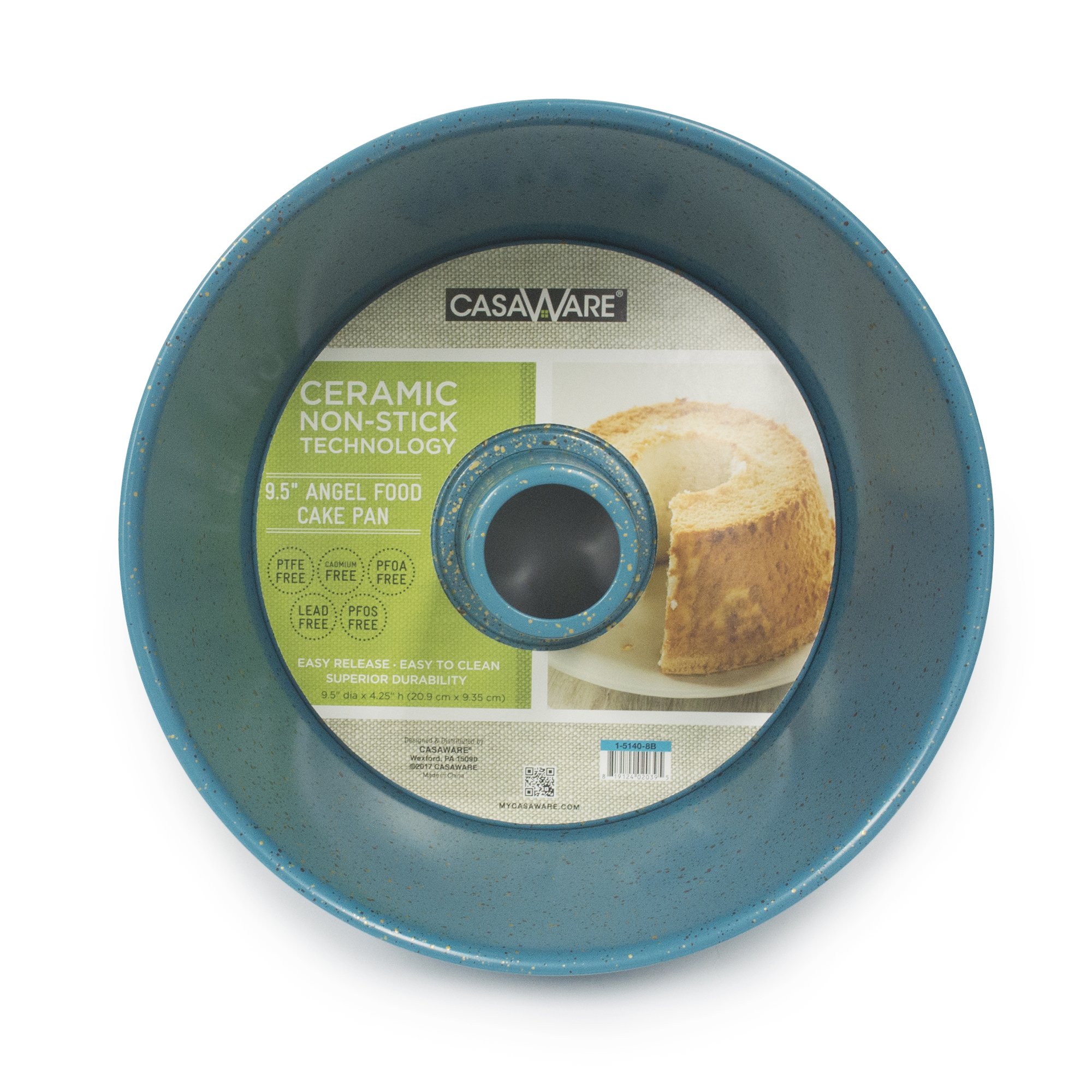 123561 9.5" Angel Food Cake Pan 15 Cup Blue