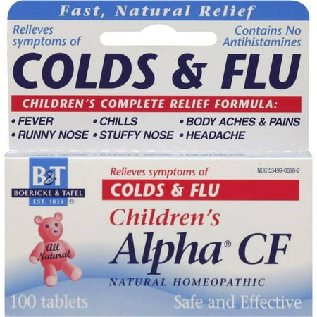 Boericke & Tafel Children's Alpha Cold and Flu Tablets, 100