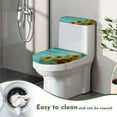thumbnail image 4 of FORUDESIGNS Sunflower Wood Pattern 2 Pack Toilet Lid Cover with Toilet Tank Lid Cover, Adjustable Toilet Seat Covers Fits Most 15-21" Round Oblong and Elongated Toilet Seat,Easy to Clean, 4 of 8