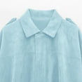thumbnail image 7 of wdsxpo Womens Faux Suede Bomber Jacket Trendy Casual Lapel Pilot Cropped Coat Oversized Motorcycle Jackets Going Out Fashion Clothes, 7 of 7