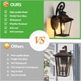 thumbnail image 5 of JERFIT 2-Pack Black Outdoor Wall Lanterns, Waterproof Wall Sconce Light with Clear Glass for Porch, Patio, Doorway, 5 of 10