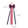 thumbnail image 4 of Patriotic Star Flag Tassel Hair Bows, Glitter Fabric Ribbon Hairpins for American Independence Day, 4th of July Event & Party Decorations, 4 of 8