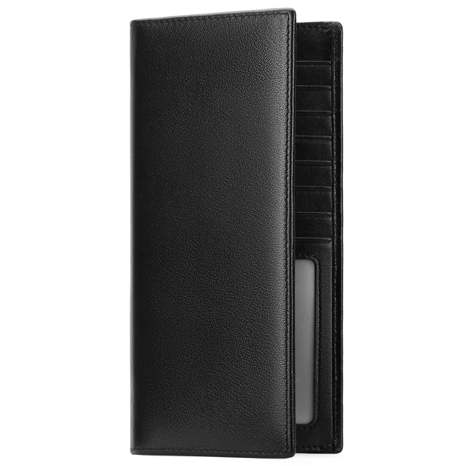 Falan Mule Genuine Leather Bifold Wallet, Black photo 1