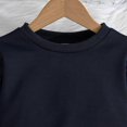 thumbnail image 4 of Girls 2 Piece Outfit Set, Navy Blue Long Sleeve Top with White Flared Skirt, Lace Trim, Elastic Waist, Machine Washable Polyester, Sizes 4-9 Years,Size 8-9 T, 4 of 9