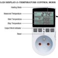 Digital Heating Cooling Thermostat Socket for Greenhouse and Farm, LCD Temperature Controller
