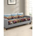 thumbnail image 2 of Wildflowers Sofa Couch Cushion Covers Washable, Removable Stretchable Sectional Couch Covers, Oil Painted Floral Blue Coastal Sea Slipcovers for L & T Shape Sofa Furniture Protector S Size 2 pcs, 2 of 7
