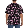 thumbnail image 3 of Gukieu Breast Cancer Awareness (2) Print Men's Short-sleeved Shirts, Button-down Pocket Shirts, T-shirts, Beach Vacation Travel Summer Clothing-3X-Large, 3 of 5