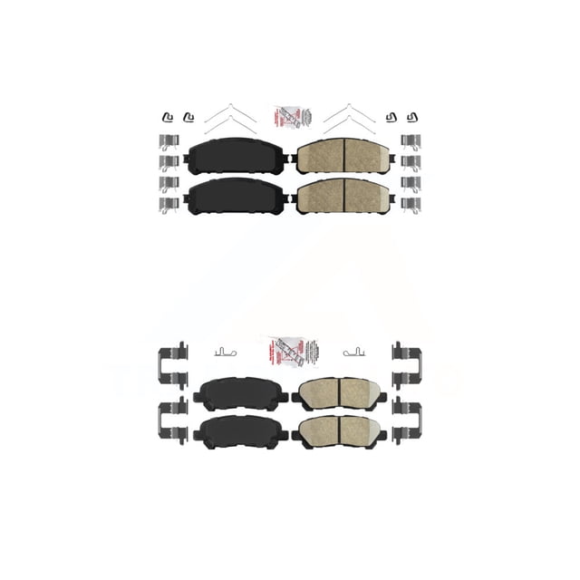 AmeriBRAKES Front Rear Ceramic Disc Brake Pads Kit For Toyota Highlander KNF-101131