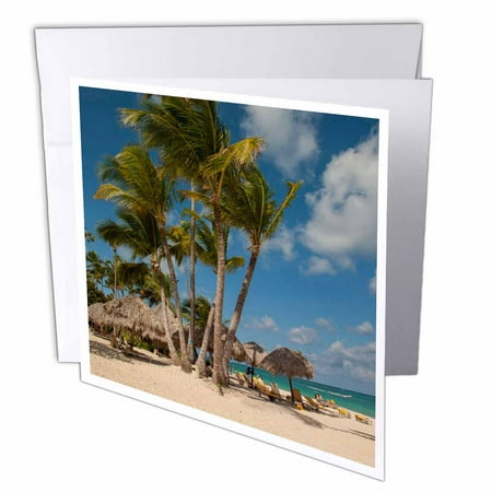 3dRose Dominican Republic, Punta Cana, Bavaro Beach - CA14 LEN0294 - Lisa S. Engelbrecht, Greeting Cards, 6 x 6 inches, set of