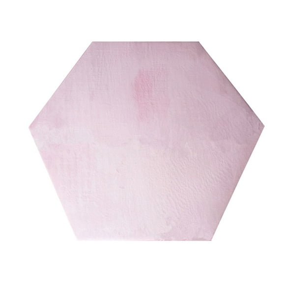 adviicd Rug Pad Mat for Kids Playhouse Play Tent Soft Coral Fleece Pink Hexagon Carpet