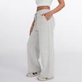 thumbnail image 4 of Soft Women's Sweatpants High Waist Wide Leg Comfortable Fit Including Pockets Suitable for Daily Activities, 4 of 9