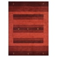 thumbnail image 2 of Rugsotic Carpets Hand Knotted Wool Area Rug 9'x12' Rust Contemporary Rectangle Indoor Rug for Living Room, Bedroom Antimicrobial L0C904, 2 of 5
