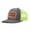 Gray and light green, variant on FAITH OVER FEAR Leather Patch Embroidered Color Block Trucker Hat Unisex Adjustable Cotton Breathable Fashion Cap for Travel Daily Wear