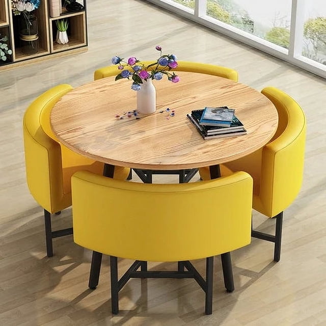 Modern Round Dining Table Set Chairs Lunch Kitchen Nordic Luxury Dining Table Magazine Mesas De Comedor Living Room Furniture My Lux Decor Round