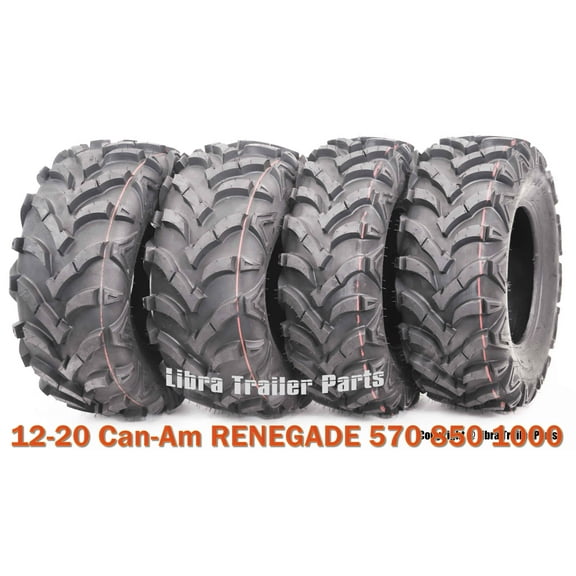 25X8X12 & 25X10X12 Set 4 ATV Solid Mud Tires fit 12-20 Can-Am RENEGADE 570 850 1000