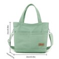 thumbnail image 3 of Bolso bandolera de lona para mujer, bolso con asa superior con correa ajustable, bolso de viaje informal, 3 of 5