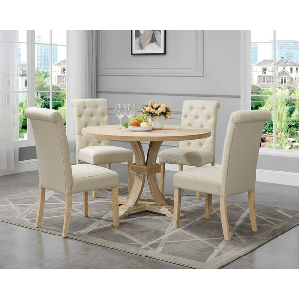 New White Washed Dining Set for Simple Design