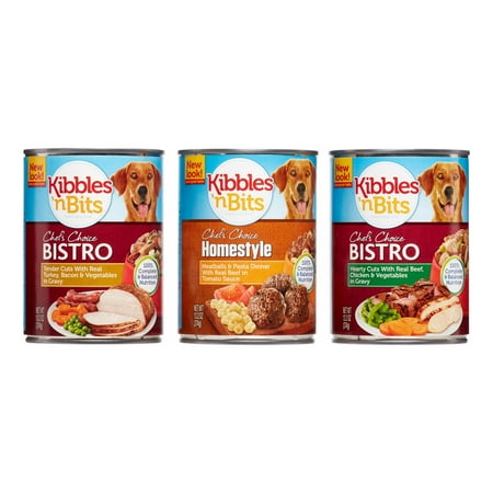 Kibbles ’n Bits Chef’s Choice Beef & Poultry Variety Pack, 13.2 Oz (12 count)